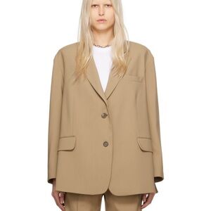 The Frankie Shop Bea Blazer Beige Oversized L